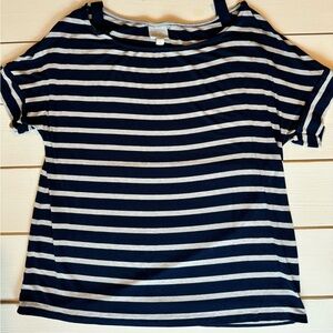 SUNDAY brand Cuffed Short Sleeve Striped Tee